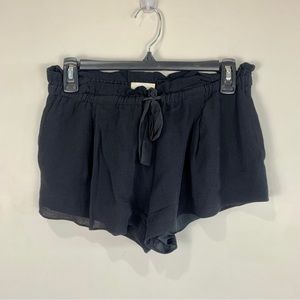 Aritzia Wilfred Womens Montrouge Shorts Black Paperbag Tie Waist Size Sm…